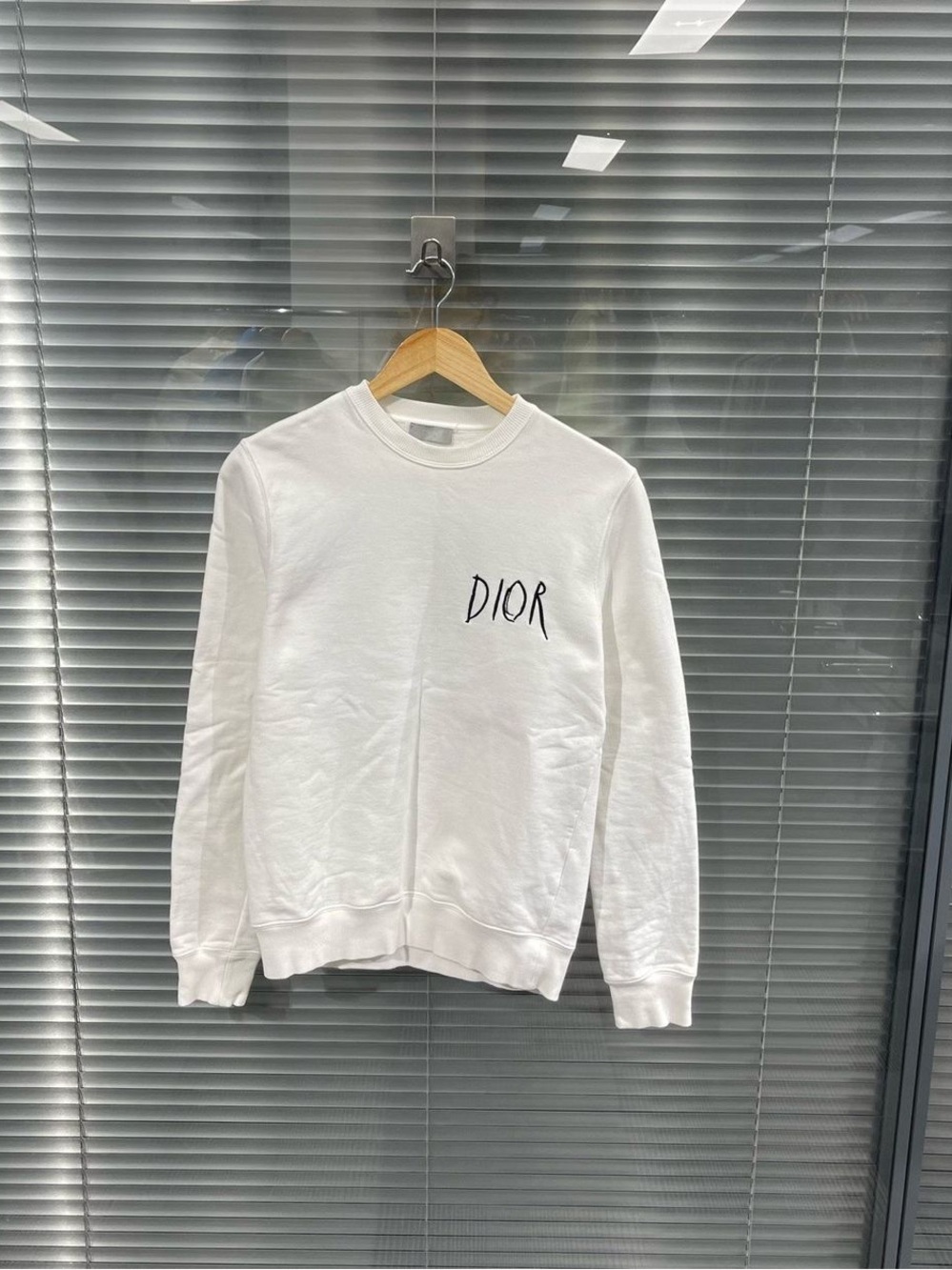 NWT Dior Kids White Sweatshirt with Black Embroidered Logo